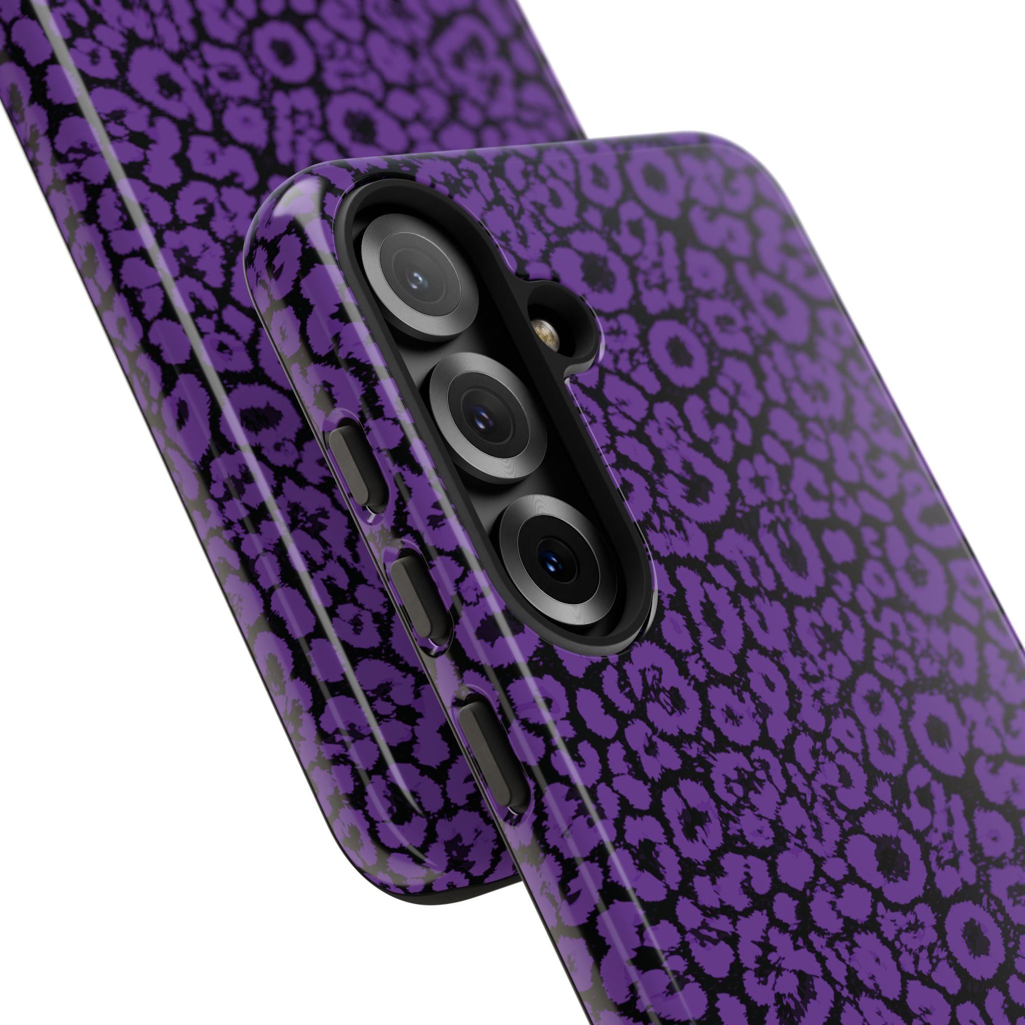Purple Leopard Tough Case for iPhone, Galaxy or Google Pixel
