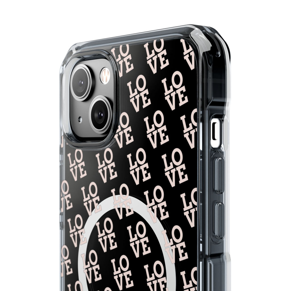 LOVE Magnetic iPhone 14, 15, 16 Series Clear Impact Cases