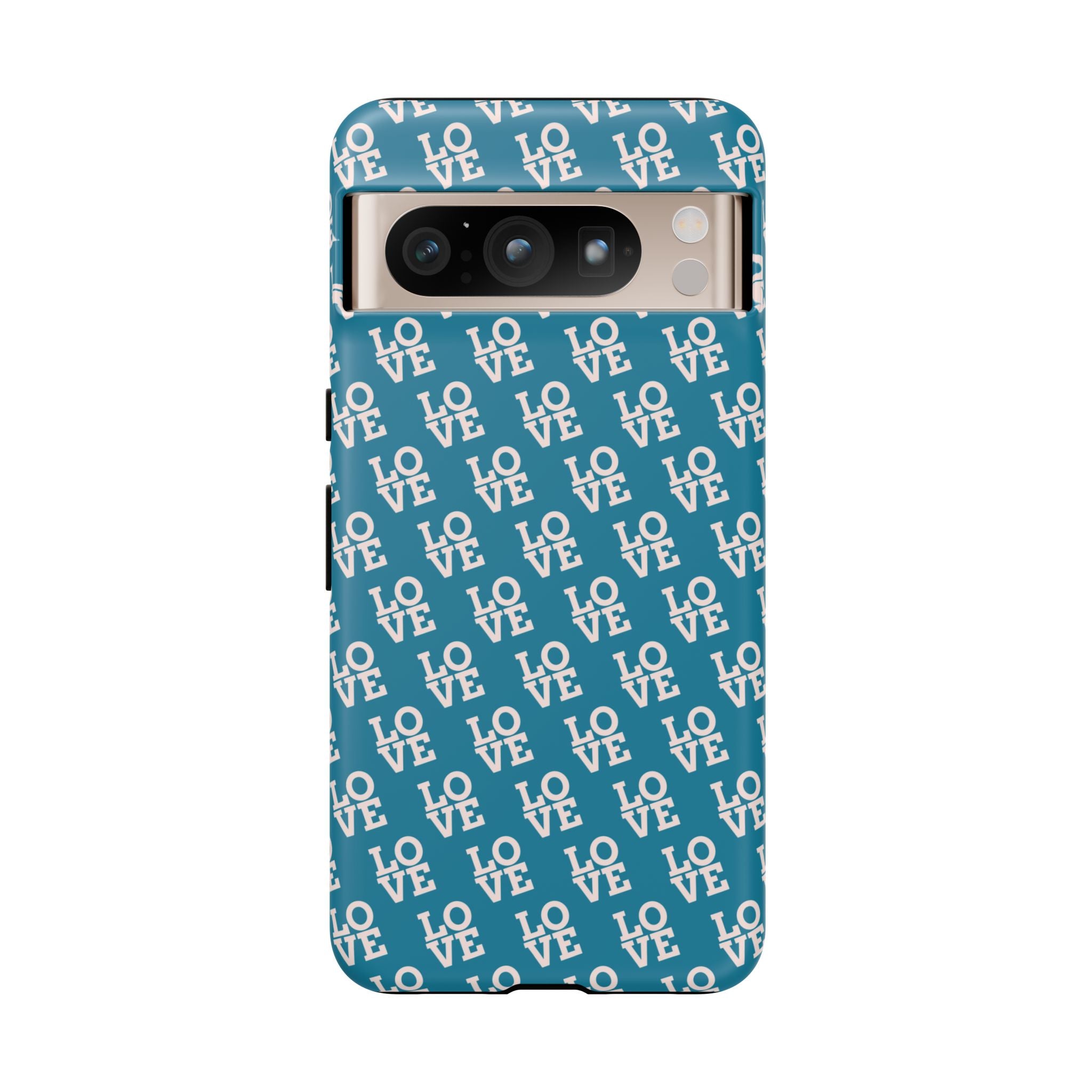 LOVE Teal Green Tough Phone Case iPhone, Galaxy, or Google Pixel