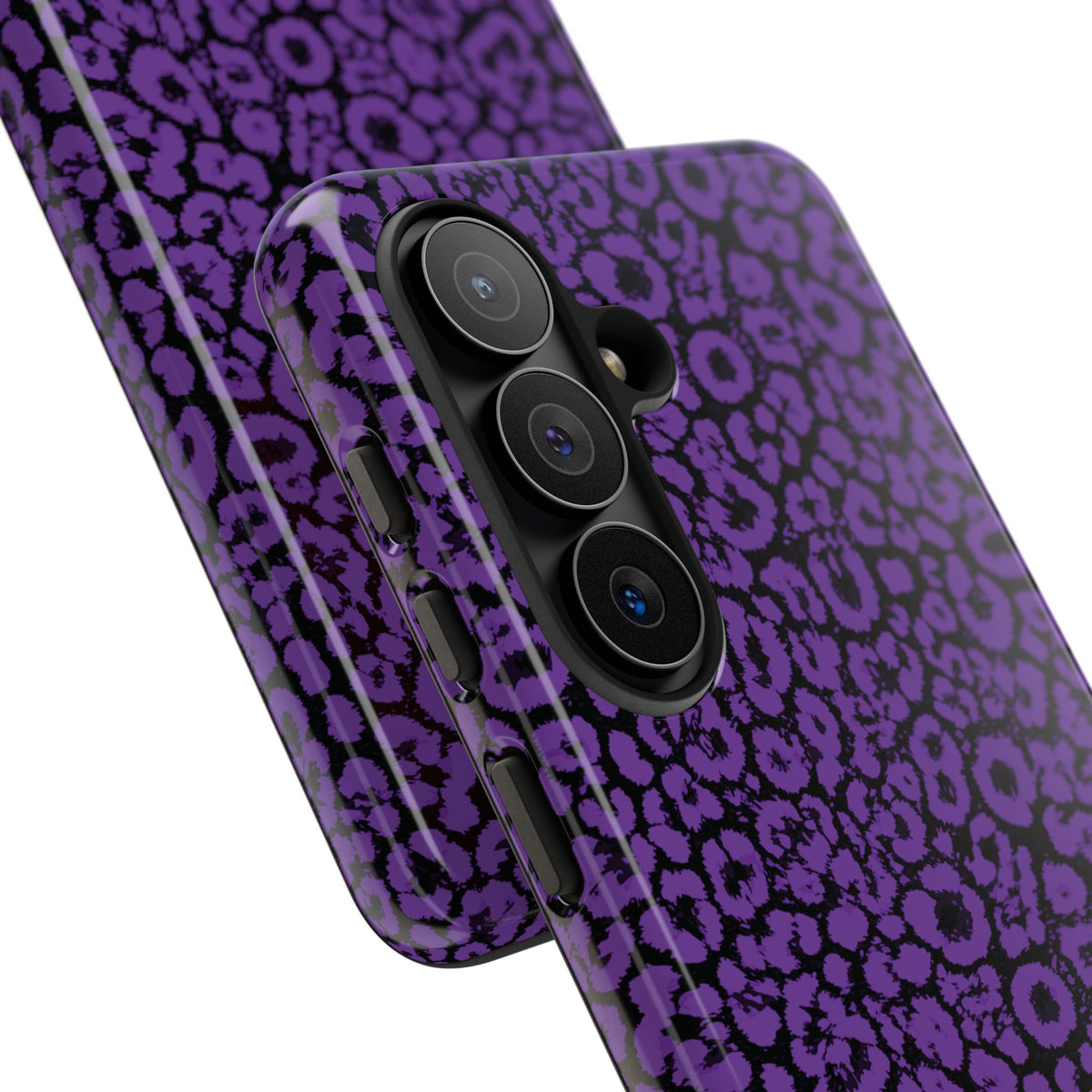 Purple Leopard Tough Case for iPhone, Galaxy or Google Pixel