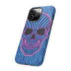 Neon Zebra Skull Tough Phone Case for iPhone, Galaxy, or Google Pixel
