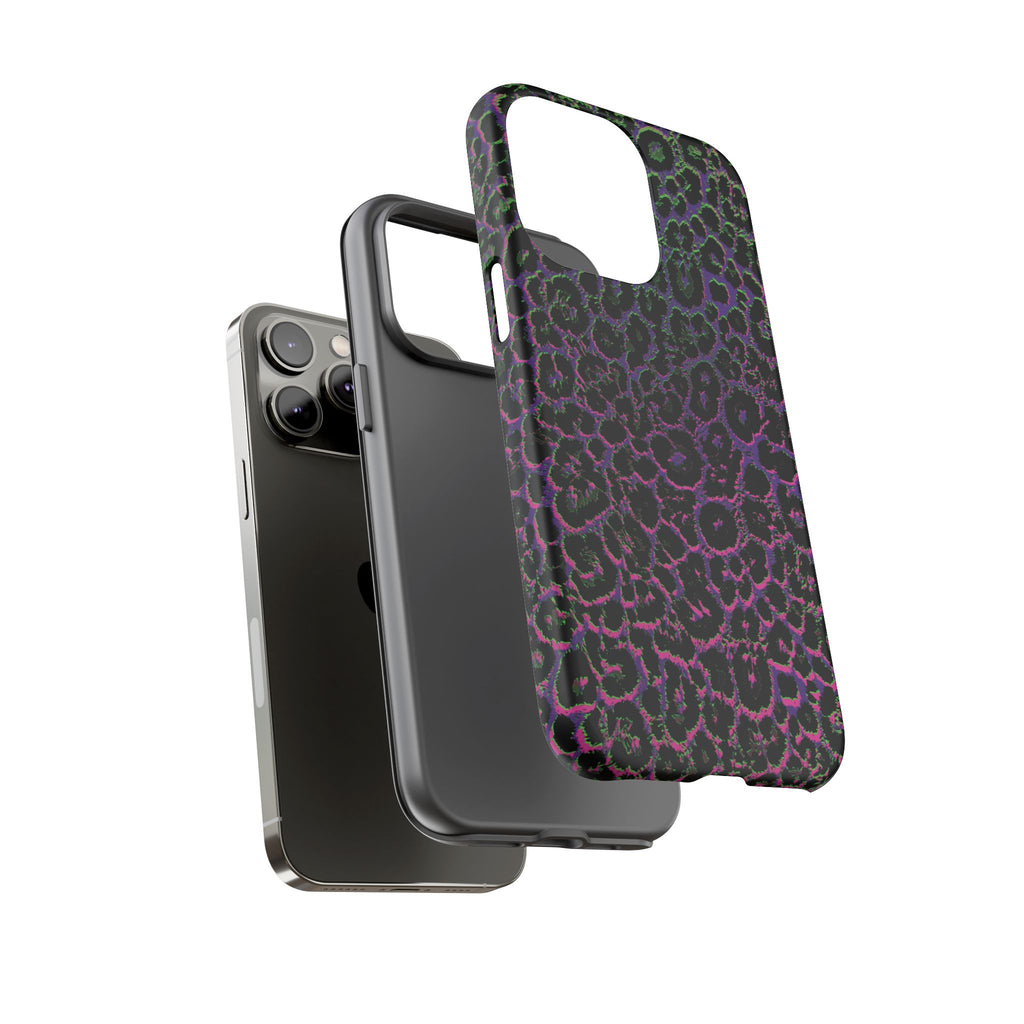 Colorful Leopard Tough Phone Case for iPhone, Galaxy, or Google Pixel