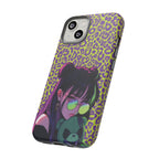 Purple Neon Lime Leopard Kz Tough Case for iPhone, Galaxy, or Google Pixel