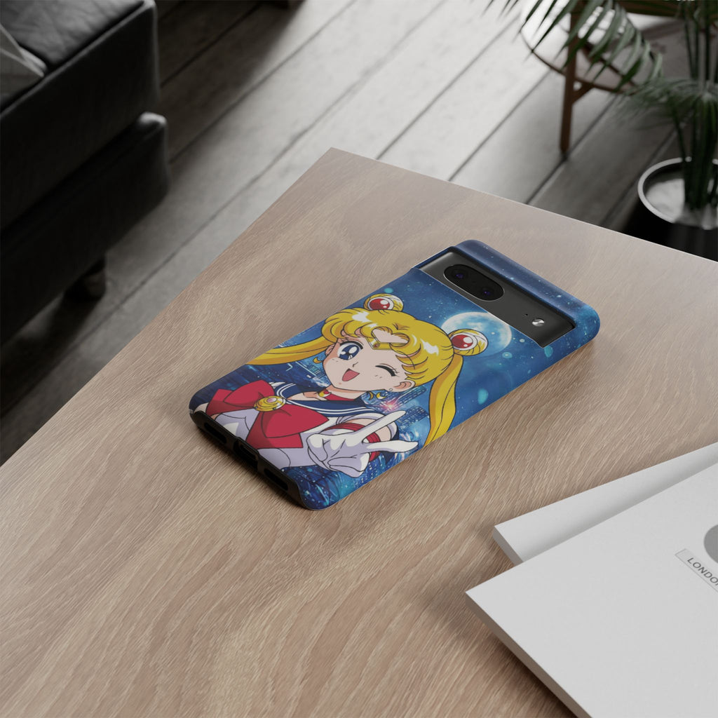 Blue S Moon Tough Case for iPhone, Galaxy, or Google Pixel