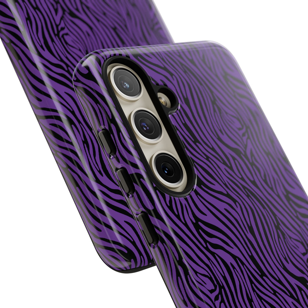 Purple Zebra Tough Phone Case for iPhone, Galaxy, or Google Pixel