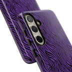 Purple Zebra Tough Phone Case for iPhone, Galaxy, or Google Pixel