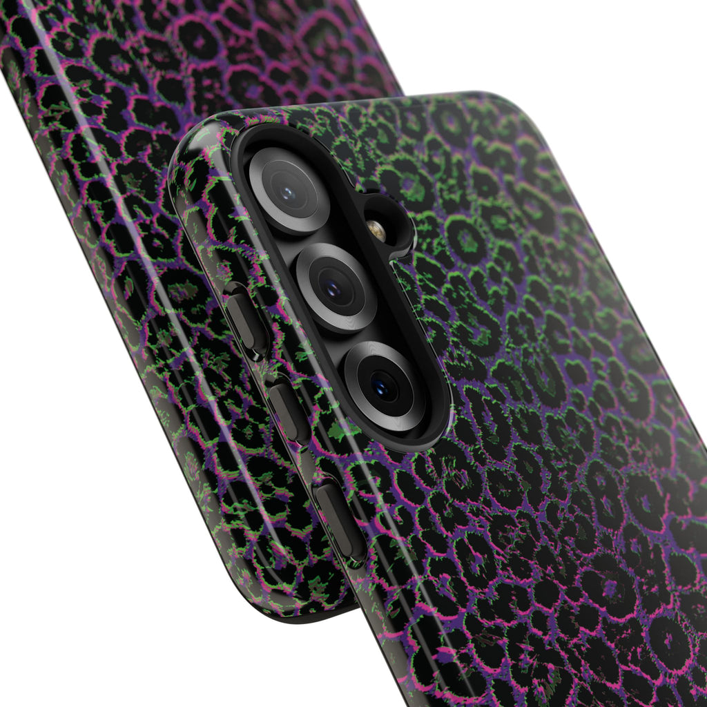 Colorful Leopard Tough Phone Case for iPhone, Galaxy, or Google Pixel