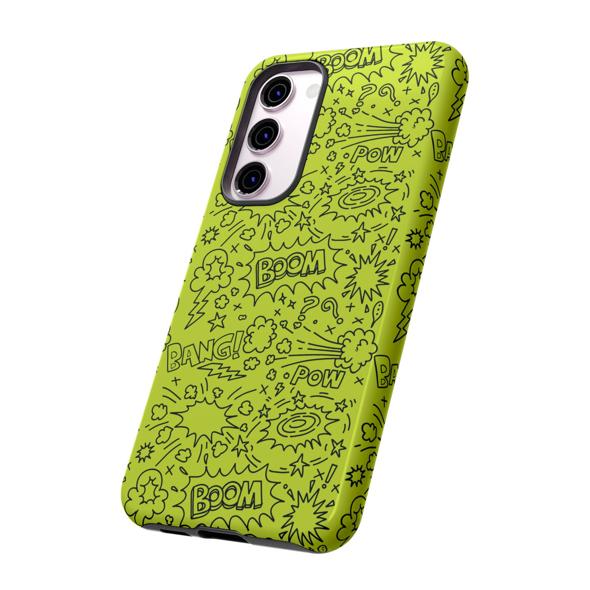Neon Lime Wow Tough Case for iPhone, Galaxy, or Google Pixel