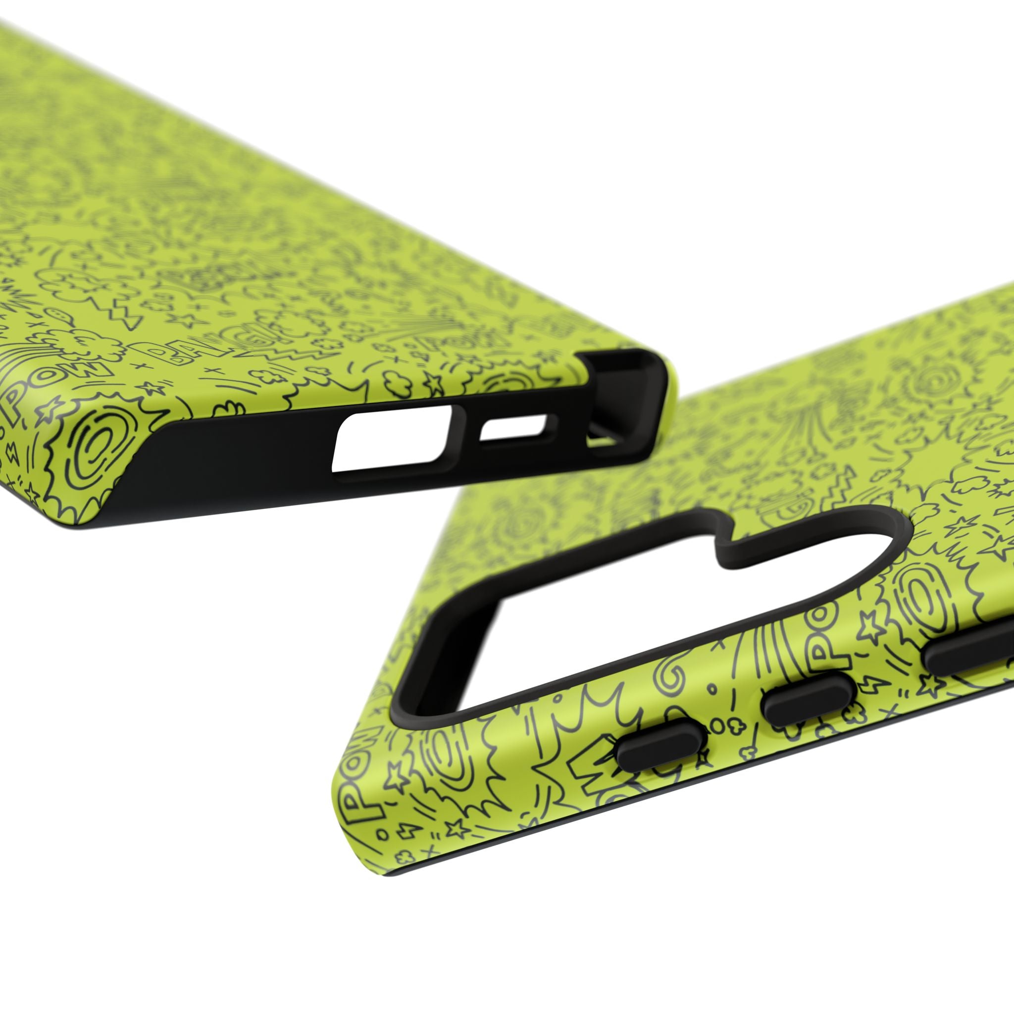 Neon Lime Wow Tough Case for iPhone, Galaxy, or Google Pixel