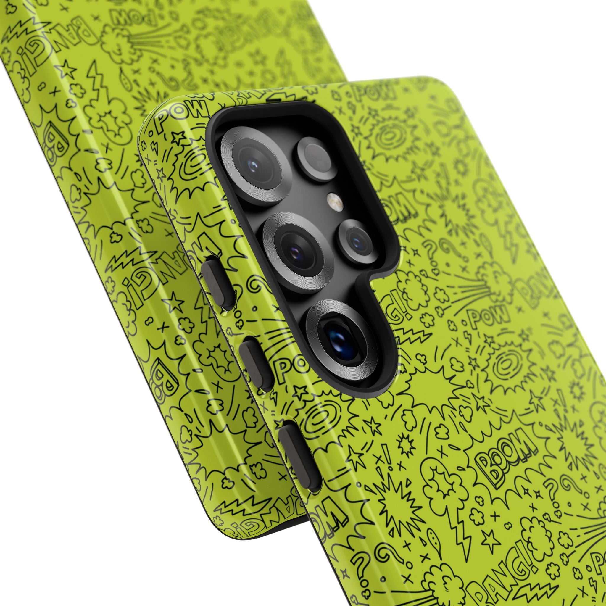 Neon Lime Wow Tough Case for iPhone, Galaxy, or Google Pixel