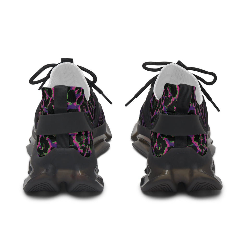 Neon Colorful Leopard Women's Mesh Sneakers