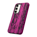 Hot Pink wood print Design Tough Phone Case for iPhone, Galaxy, or Google Pixel
