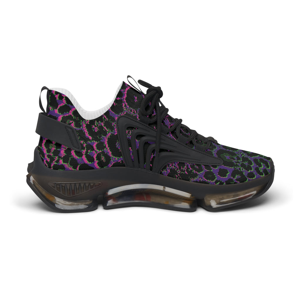 Neon Colorful Leopard Women's Mesh Sneakers
