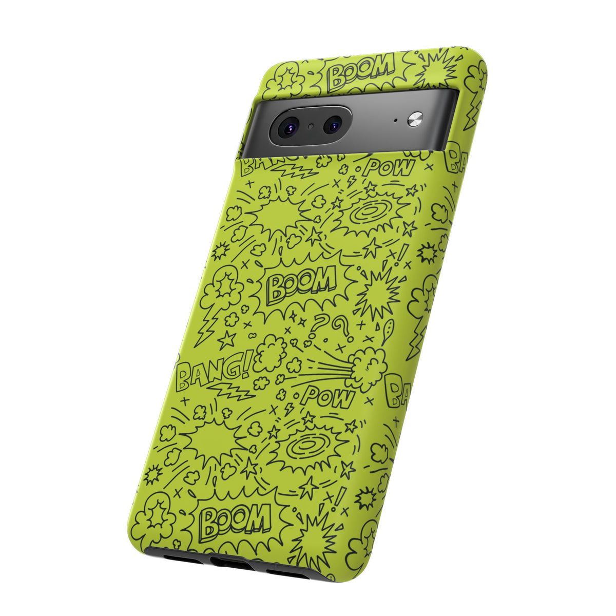 Neon Lime Wow Tough Case for iPhone, Galaxy, or Google Pixel
