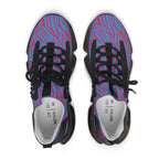 Blue Pink Zebra Women's Mesh Sneakers