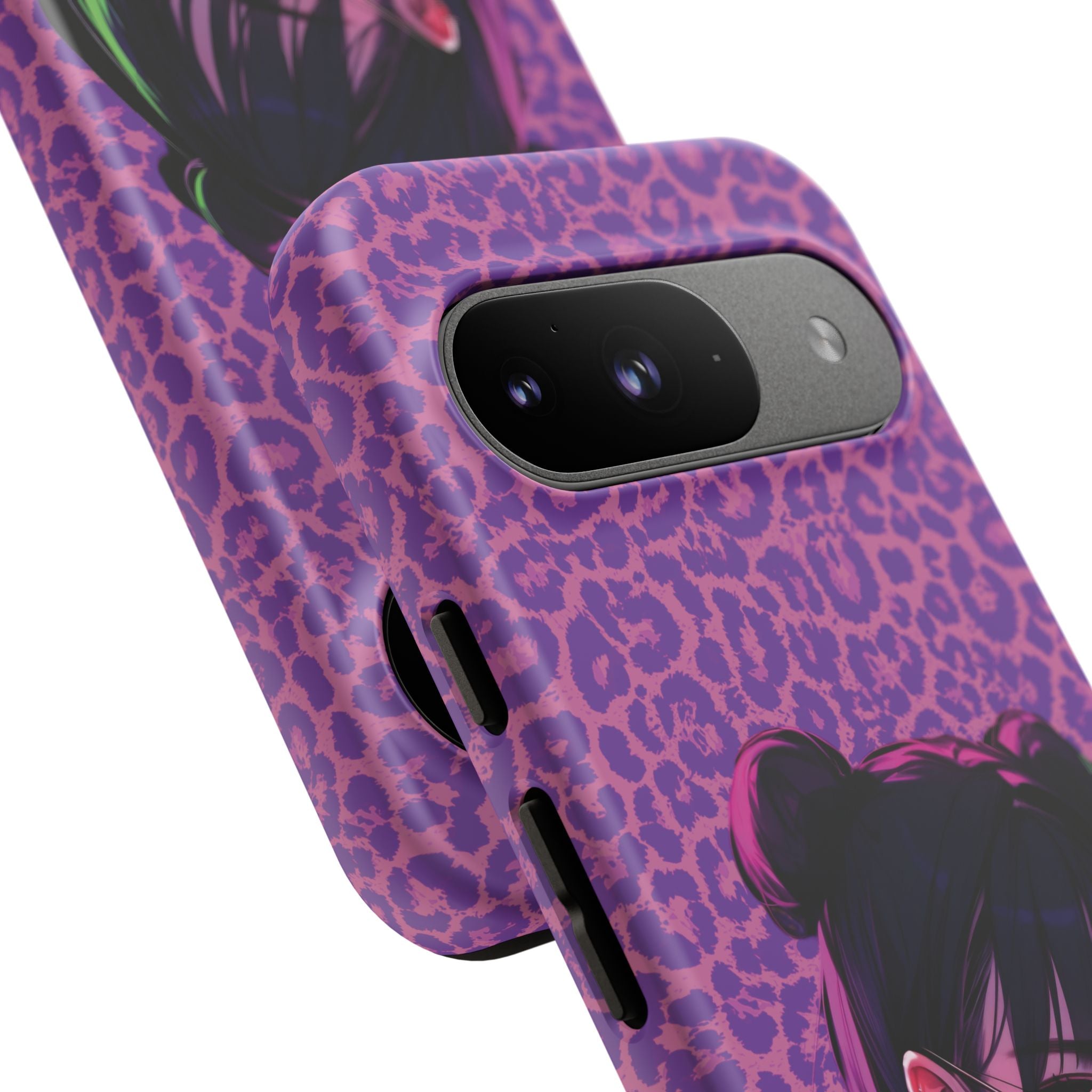 Purple Pink Leopard Kz iPhone, Galaxy and Google Tough Cases
