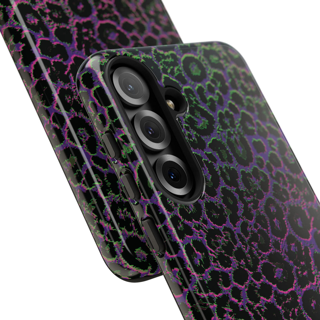 Colorful Leopard Tough Phone Case for iPhone, Galaxy, or Google Pixel