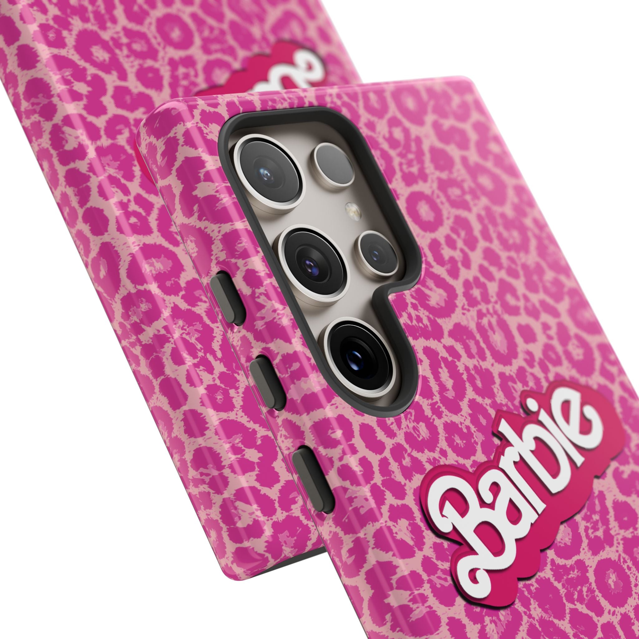 Hot Neon Pink Leopard Barb Tough Phone Case iPhone, Galaxy, or Google Pixel