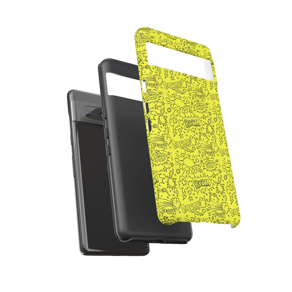 Neon Yellow Wow RG Tough Phone Case for iPhone, Galaxy, or Google Pixel