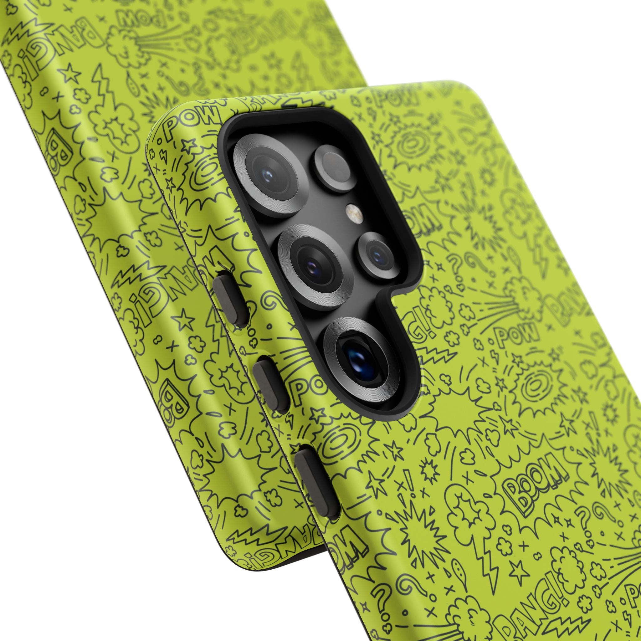 Neon Lime Wow Tough Case for iPhone, Galaxy, or Google Pixel