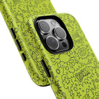 Neon Lime Wow Tough Case for iPhone, Galaxy, or Google Pixel