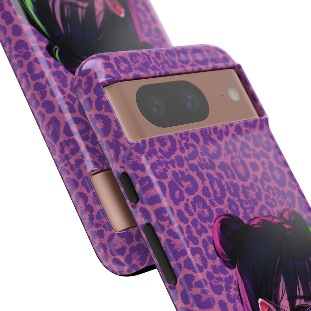 Purple Pink Leopard Kz iPhone, Galaxy and Google Tough Cases