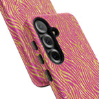 Pink Gold Zebra Print Tough Case for iPhone, Galaxy, or Google Pixel