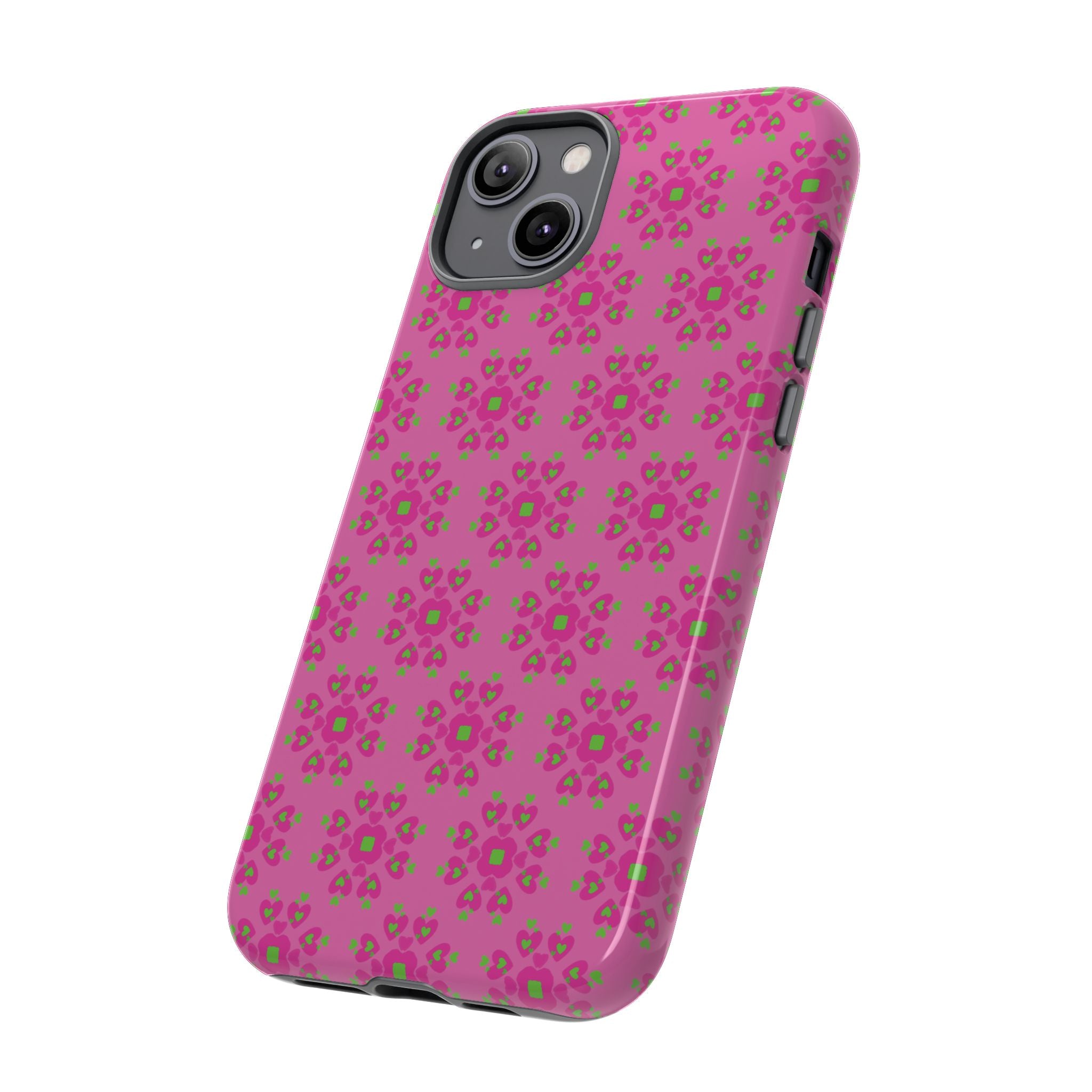 Floresta Heart Pink Tough Phone Case iPhone, Galaxy, or Google Pixel