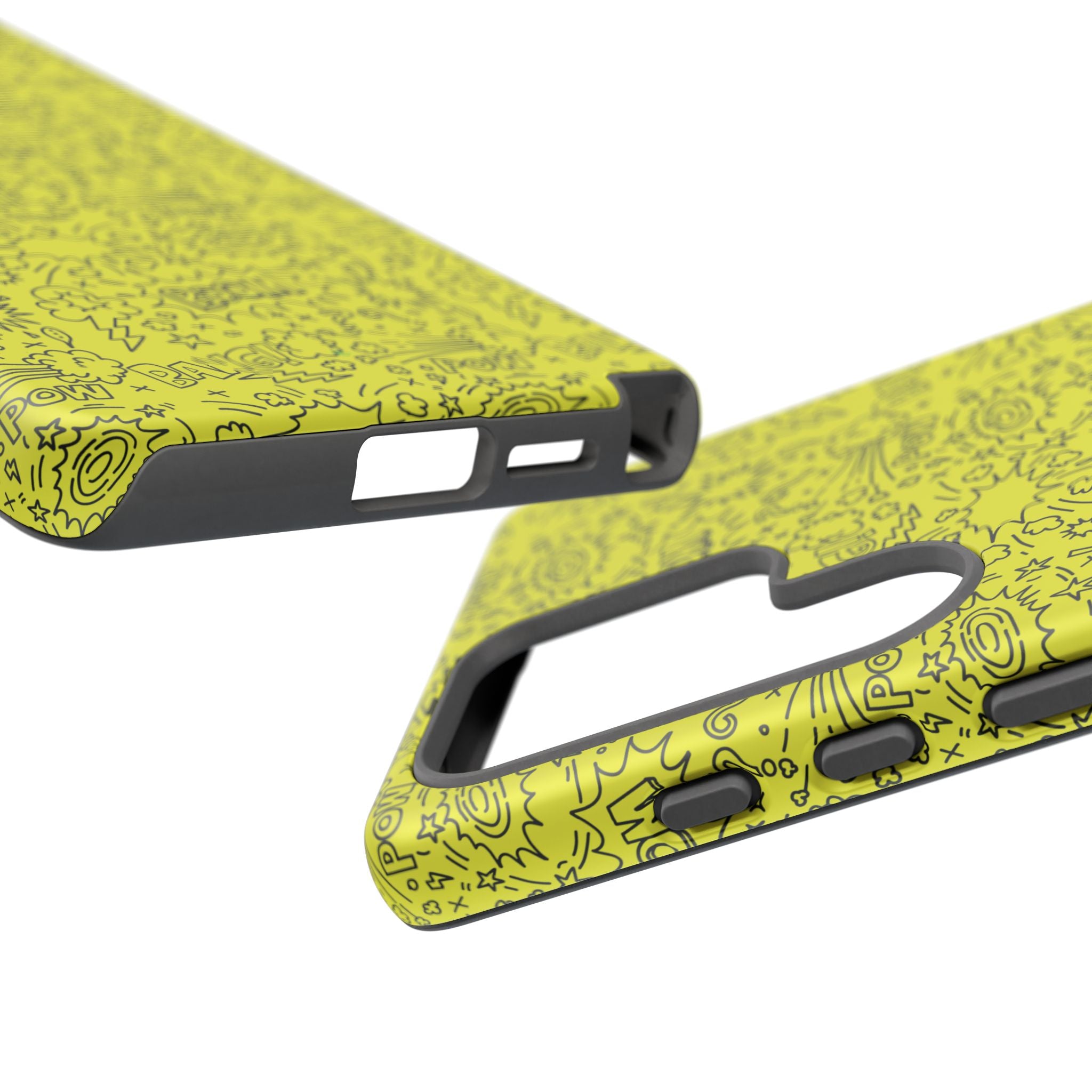 Neon Yellow Wow RG Tough Phone Case for iPhone, Galaxy, or Google Pixel