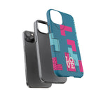 LOVE Teal Green Tough Phone Case for iPhone, Galaxy, or Google Pixel