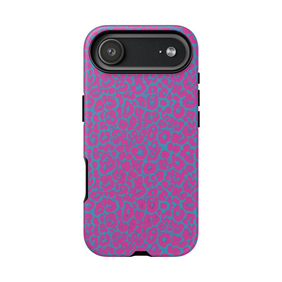 Pink Blue Leopard Tough Phone Case iPhone, Galaxy, or Google Pixel