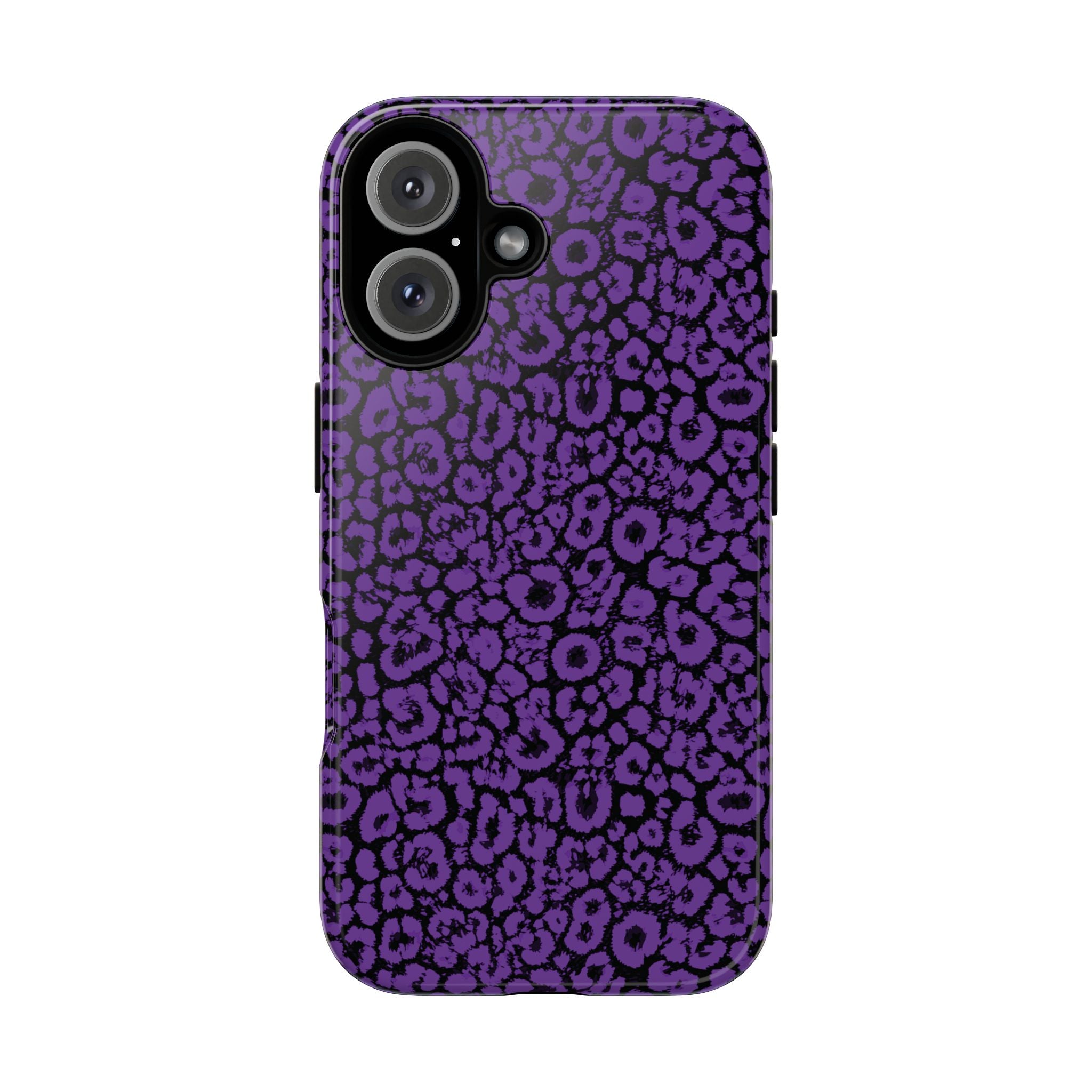 Purple Leopard Tough Case for iPhone, Galaxy or Google Pixel