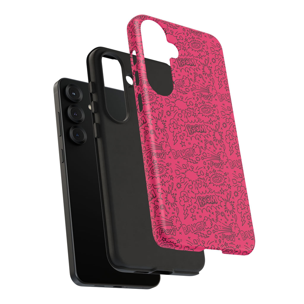 Pink Wow Tough Case for iPhone, Galaxy, or Google Pixel