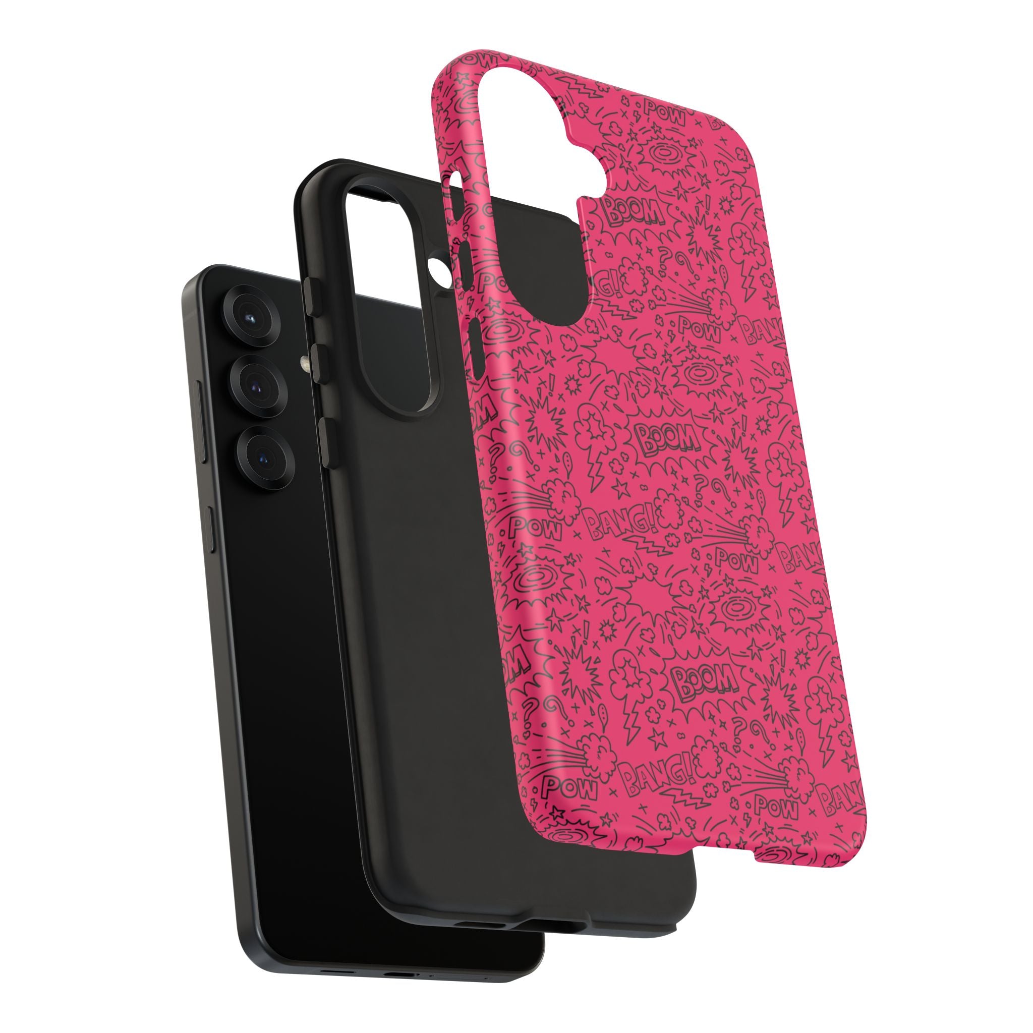 Pink Wow Tough Case for iPhone, Galaxy, or Google Pixel