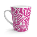 Neon Pink Zebra Print Latte Mug