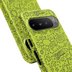 Neon Lime Wow Tough Case for iPhone, Galaxy, or Google Pixel