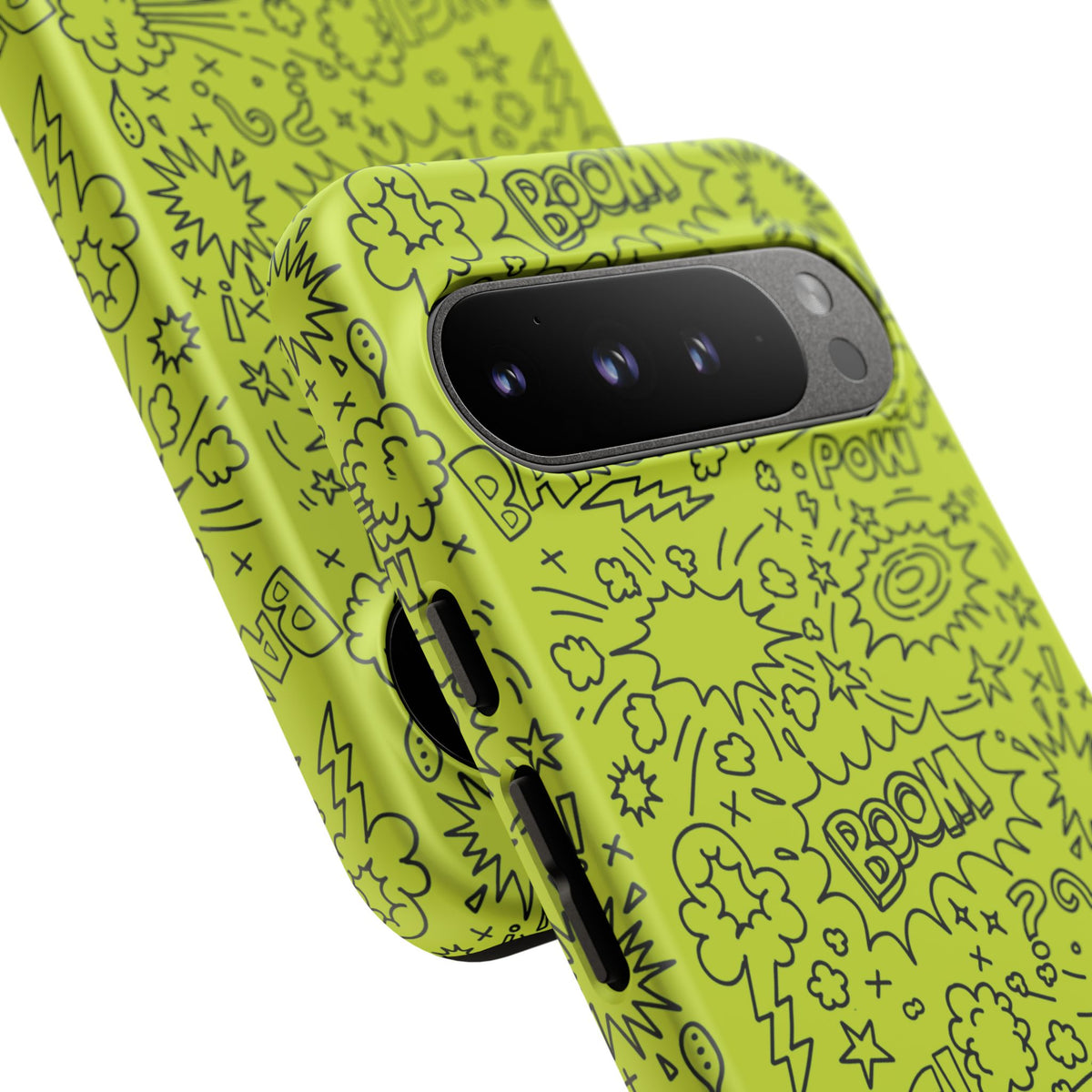 Neon Lime Wow Tough Case for iPhone, Galaxy, or Google Pixel