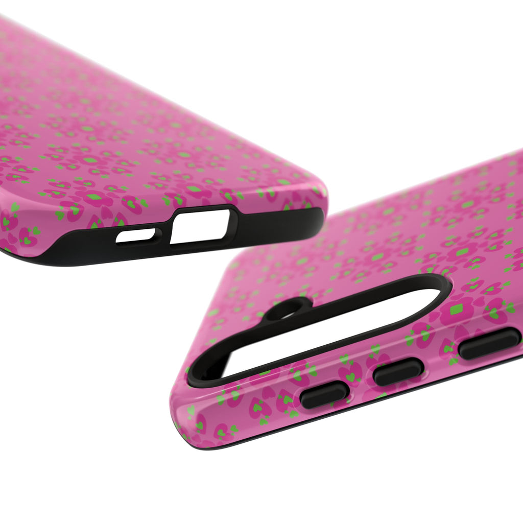 Floresta Heart Pink Tough Phone Case iPhone, Galaxy, or Google Pixel