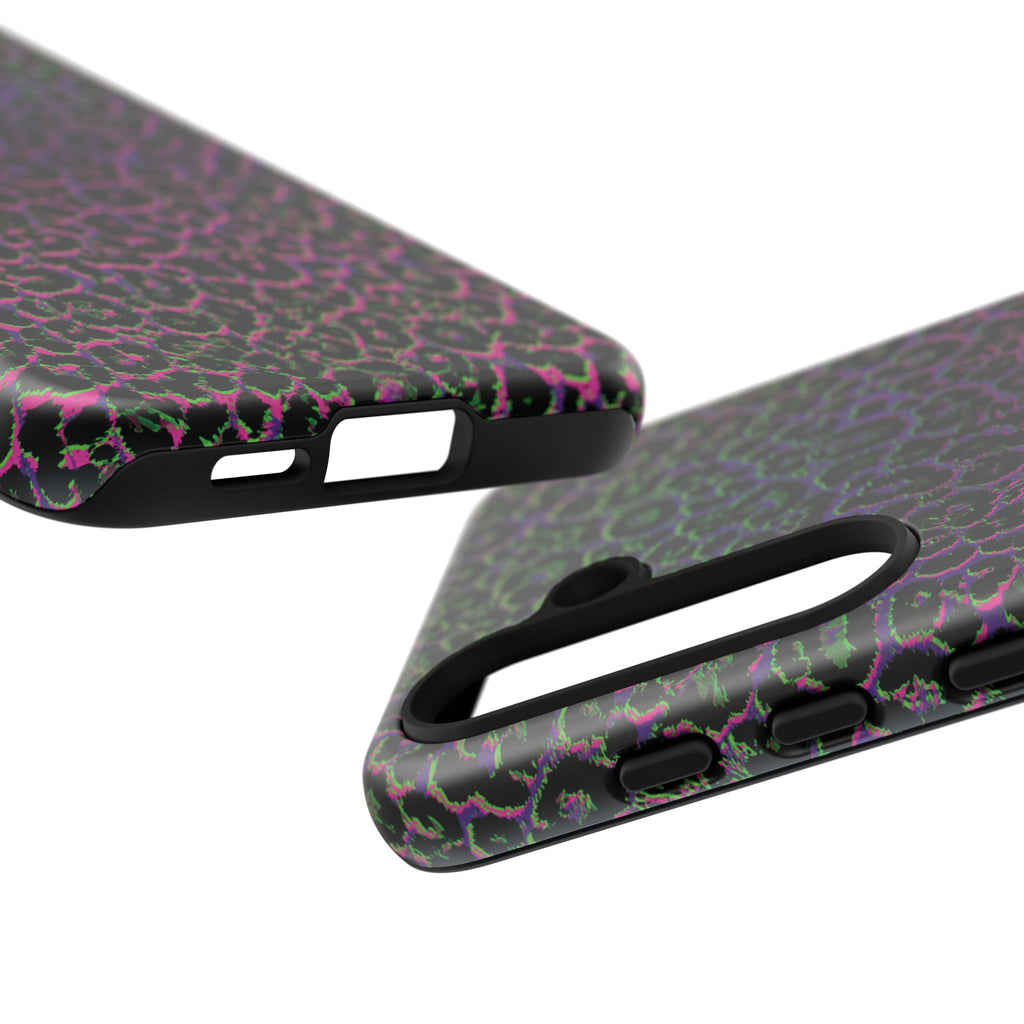 Colorful Leopard Tough Phone Case for iPhone, Galaxy, or Google Pixel