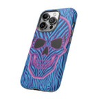 Neon Zebra Skull Tough Phone Case for iPhone, Galaxy, or Google Pixel