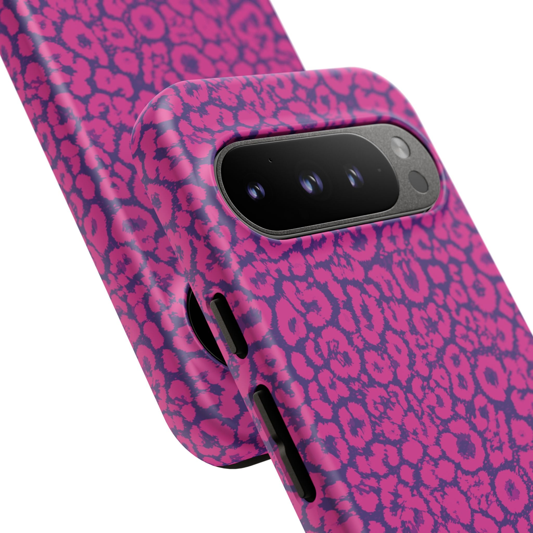 Pink Purple Leopard Tough Phone Case iPhone, Galaxy and Google Pixel