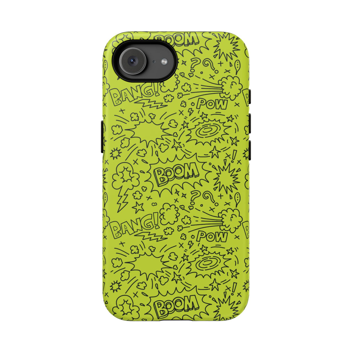 Neon Lime Wow Tough Case for iPhone, Galaxy, or Google Pixel