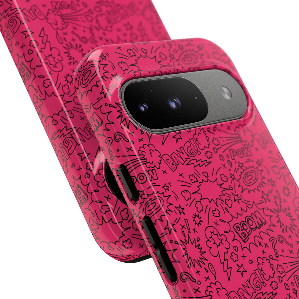 Pink Wow Tough Case for iPhone, Galaxy, or Google Pixel