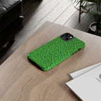 Neon Green Leopard Tough Phone Case for iPhone, Galaxy, or Google Pixel
