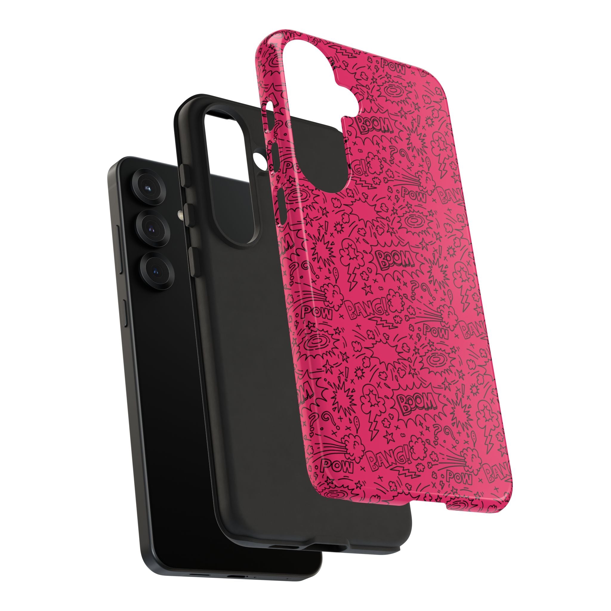 Pink Wow Tough Case for iPhone, Galaxy, or Google Pixel