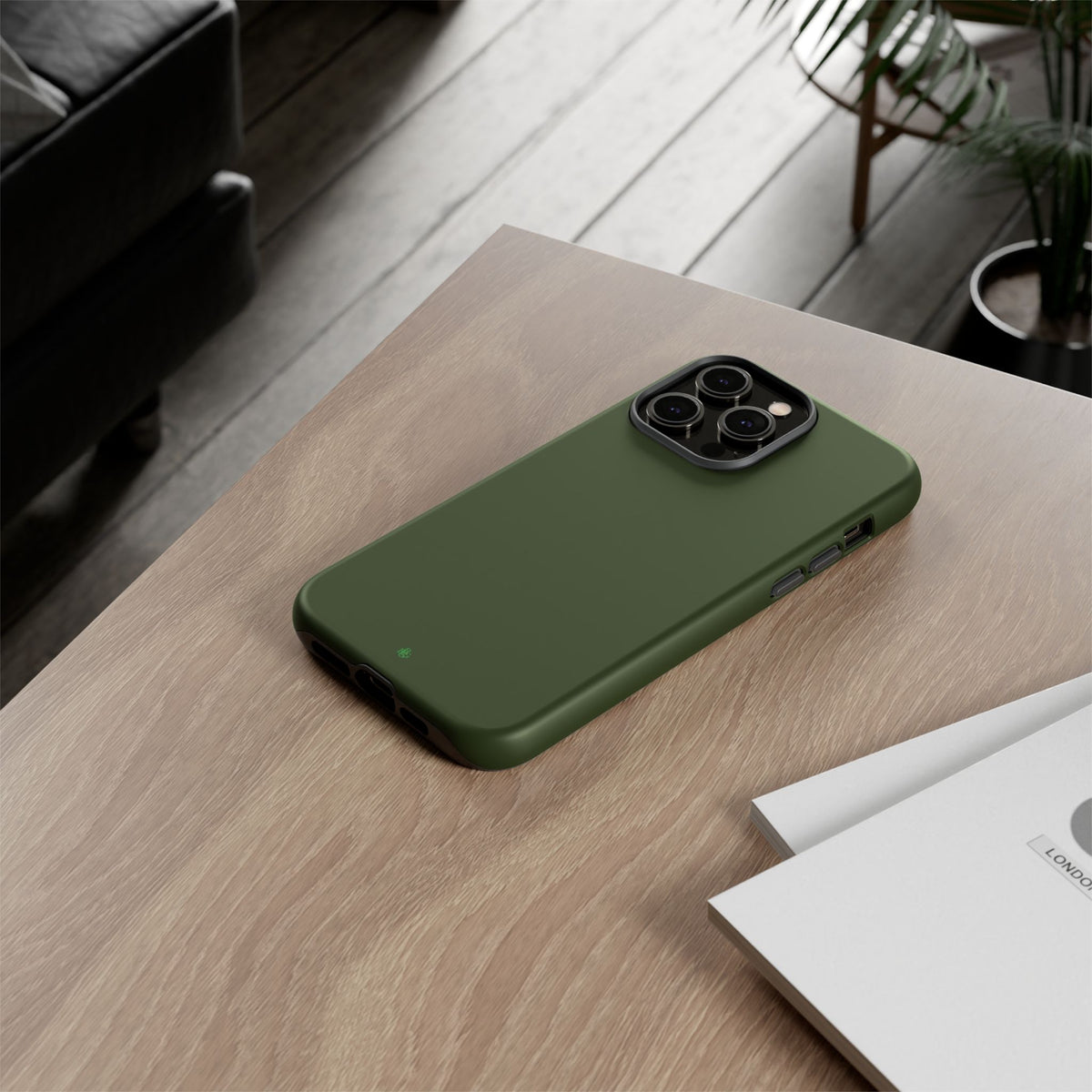 Olive Green Tough Phone Case for iPhone, Galaxy and Google Pixel