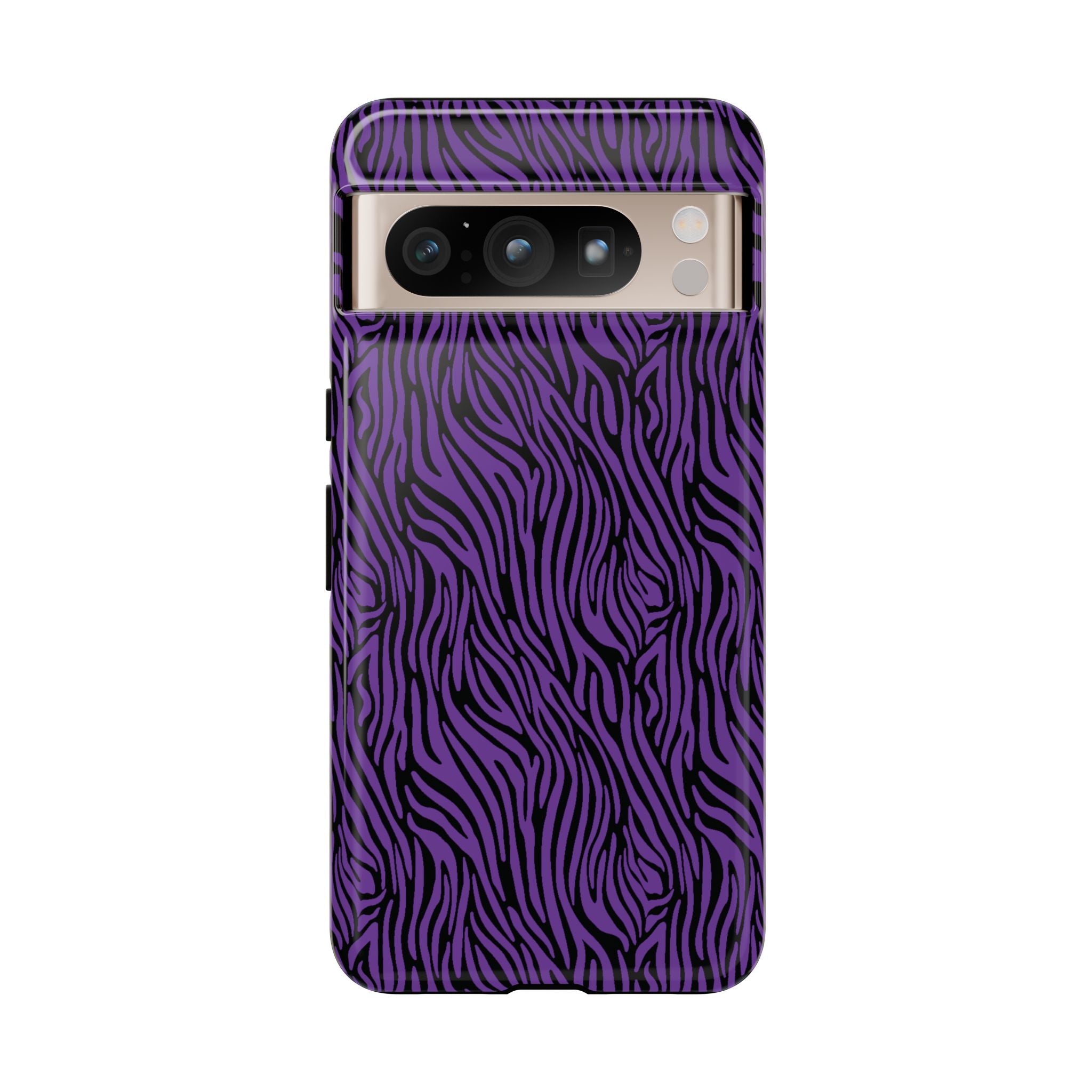 Purple Zebra Tough Phone Case for iPhone, Galaxy, or Google Pixel
