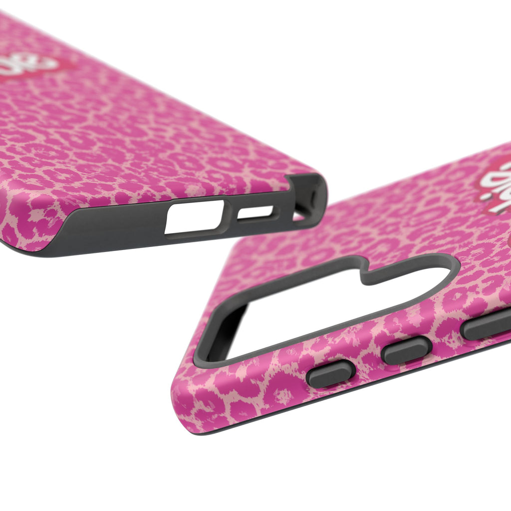 Hot Neon Pink Leopard Barb Tough Phone Case iPhone, Galaxy, or Google Pixel