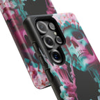 Neon Pink Skeleton (Black) Tough Phone Case for iPhone, Galaxy, or Google Pixel