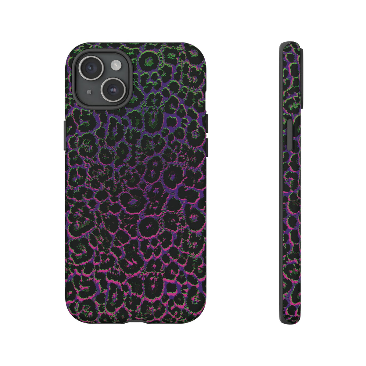 Colorful Leopard Tough Phone Case for iPhone, Galaxy, or Google Pixel